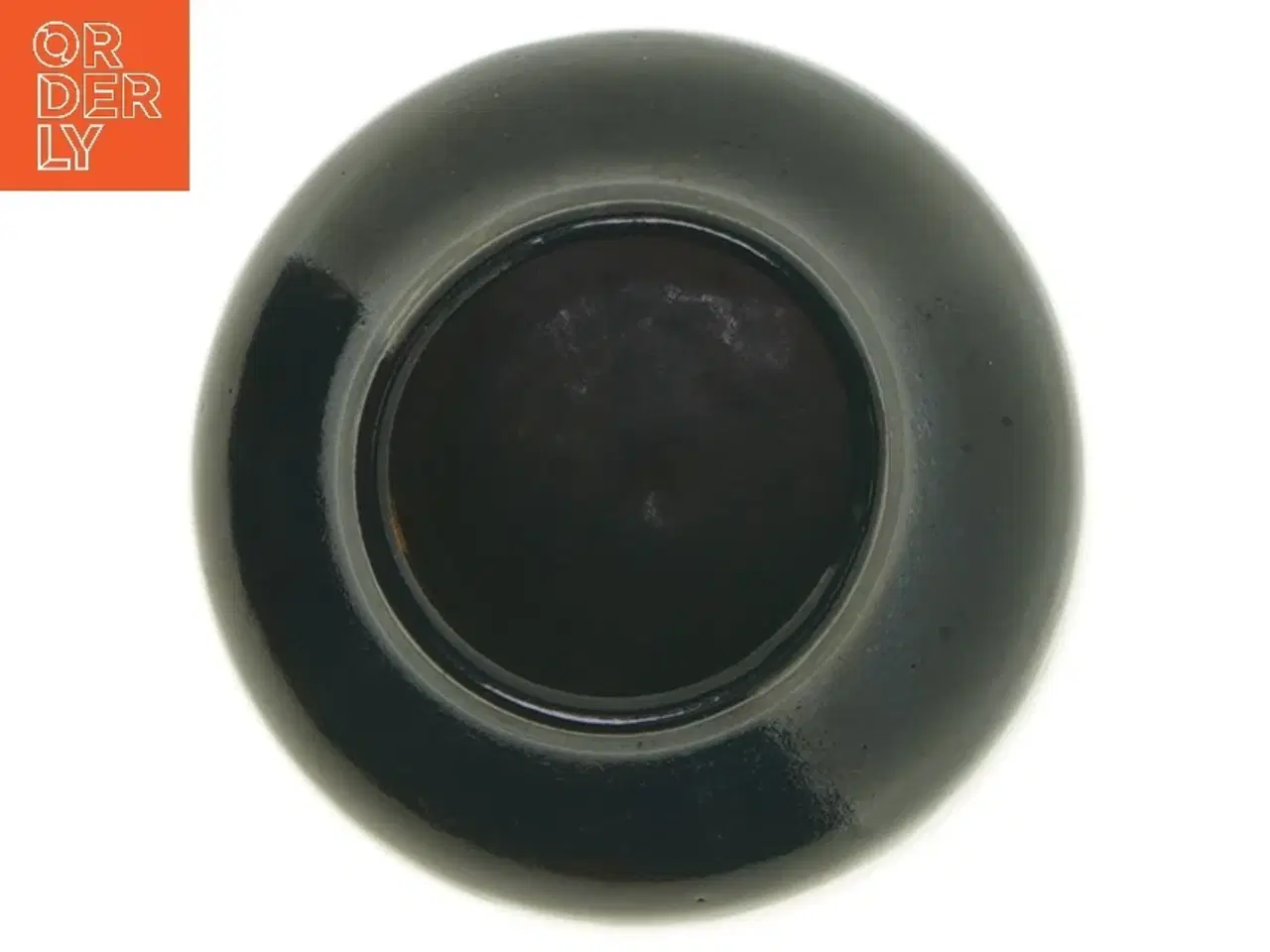 Billede 4 - Keramikvase med mørkeblå glasur (str. 10 cm)