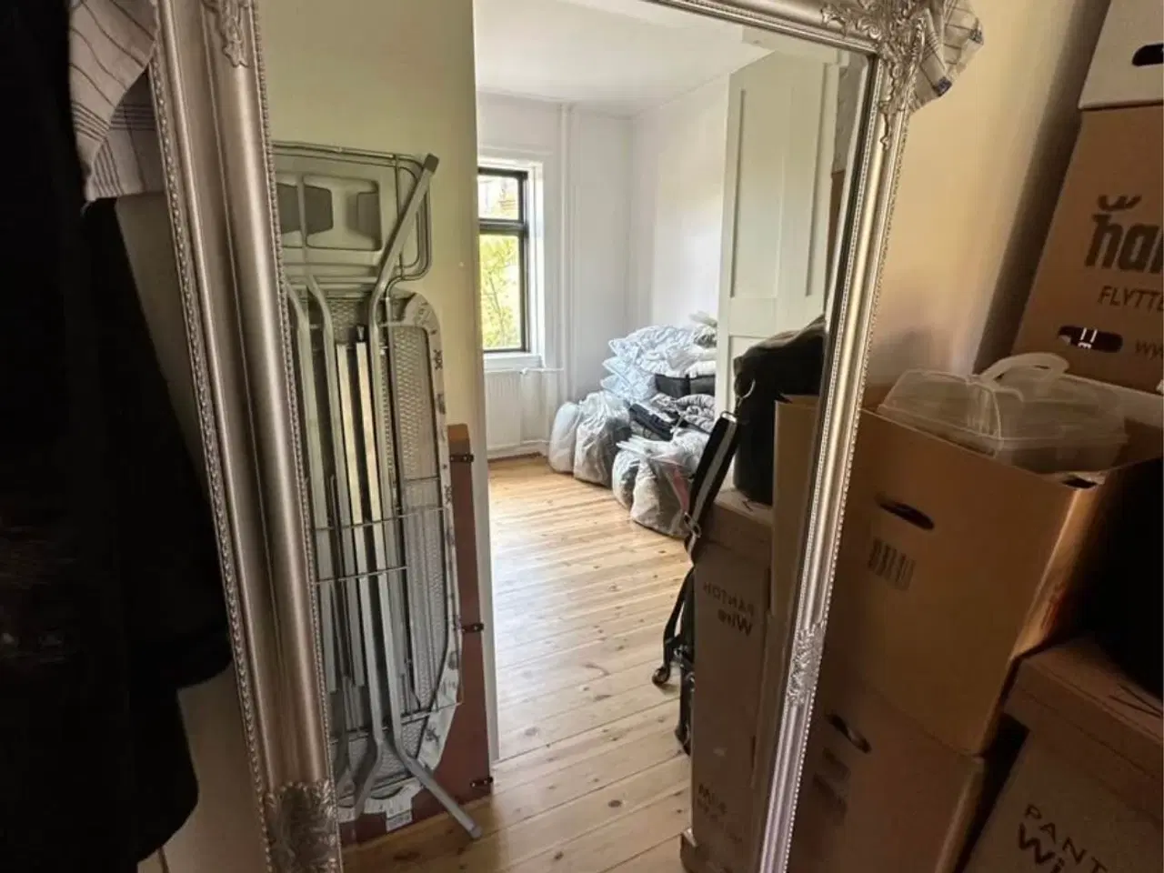 Billede 3 - Spejl stort sølvfarvet