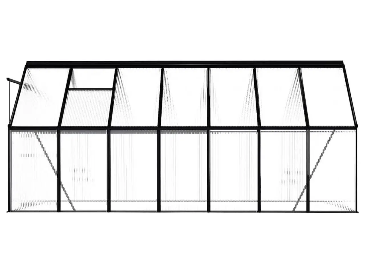 Billede 3 - Drivhus 8,17 m² aluminium antracitgrå
