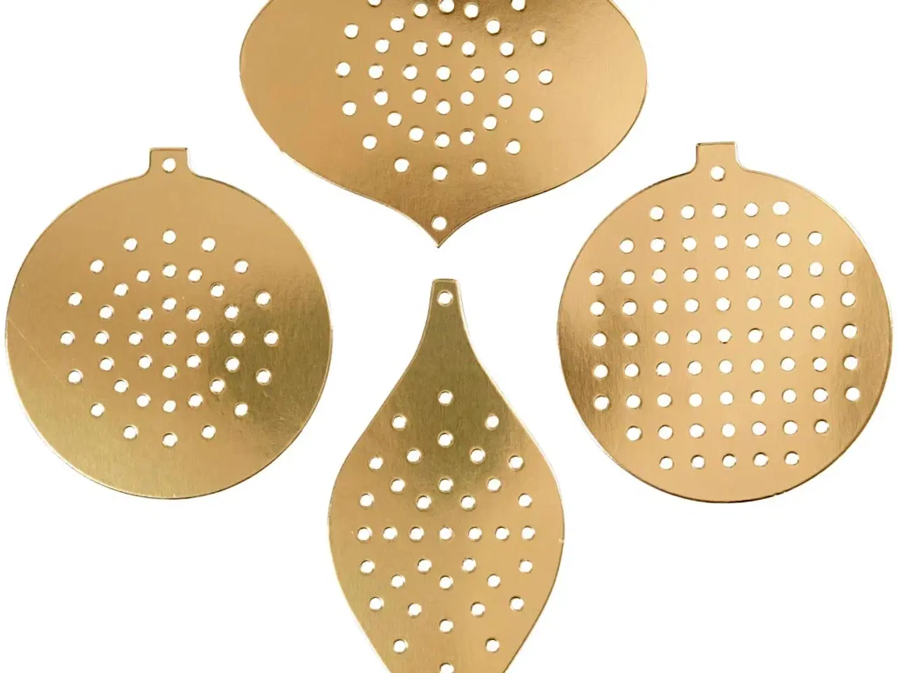 Billede 1 - Metallic Guld Juleornamenter - 8 stk. i Sykarton