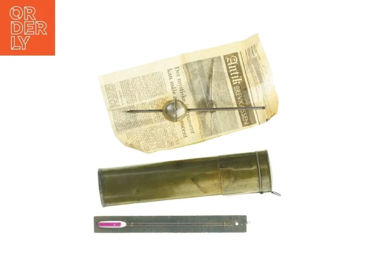 Billede 2 - Antikt Aræometer Flydevægt (str. 27 x, 6 cm)