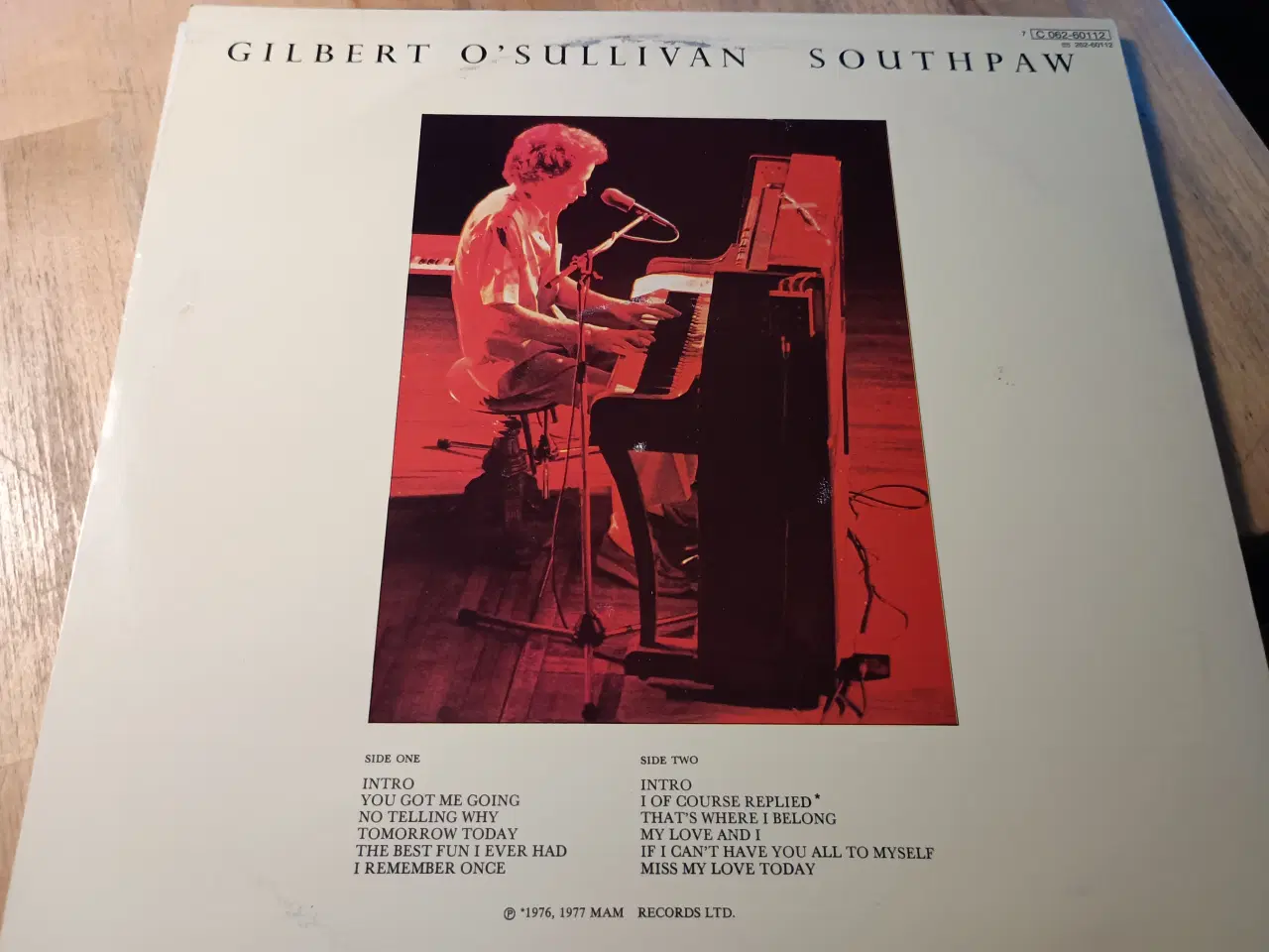 Billede 2 - Gilbert O'Sullivan, Southpaw. LP.