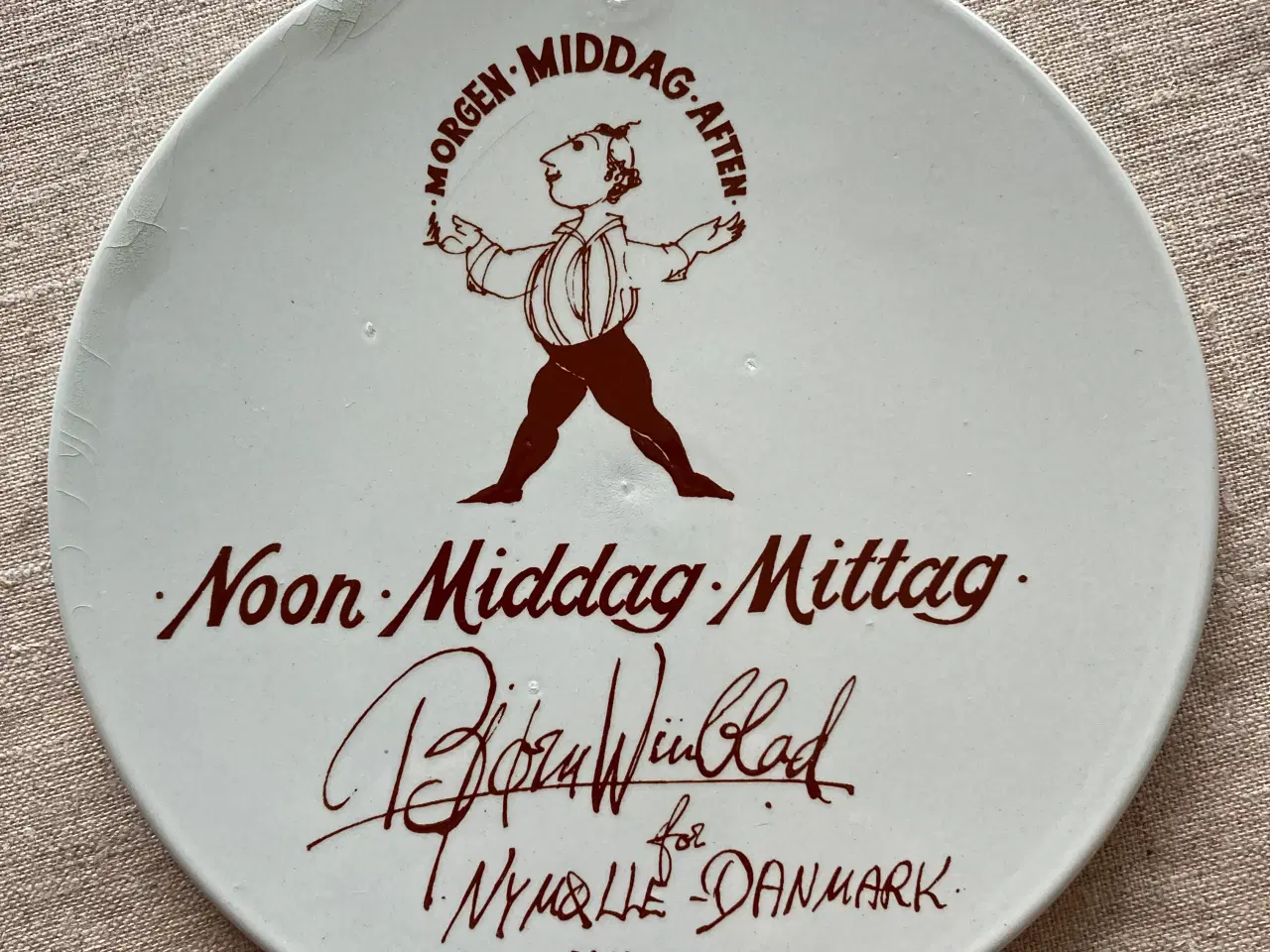 Billede 5 - 3 Bjørn Wiinblad-platter: Morgen - Middag - Aften