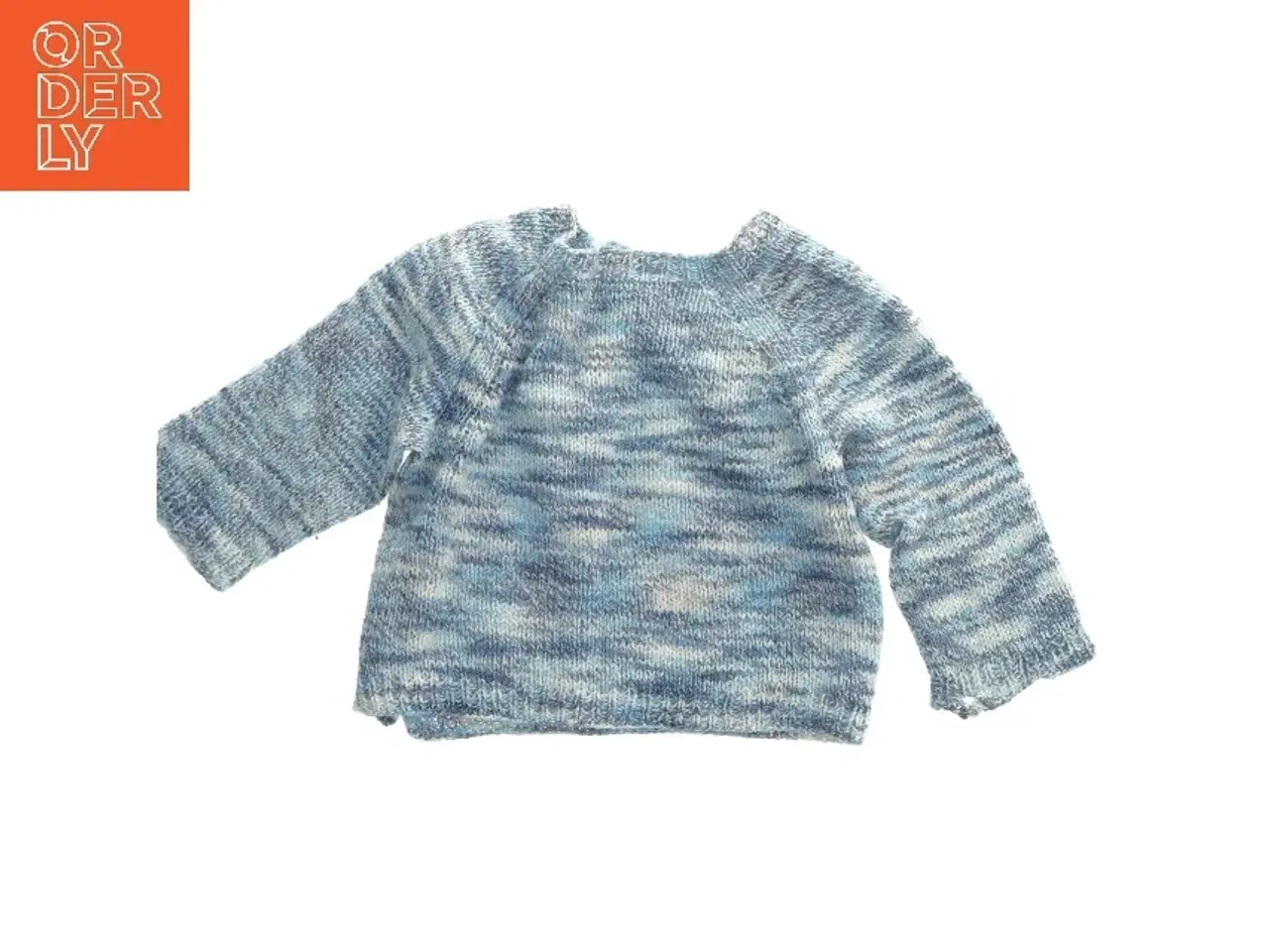 Billede 2 - Håndstrikket Babybluse med knapper (str. bryst 26 cm, længde 25 cm)