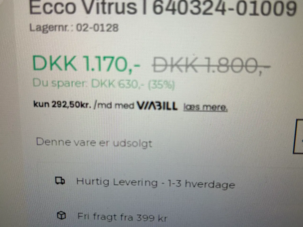 Billede 9 - Brugt en gang Ecco Vitrus str.43