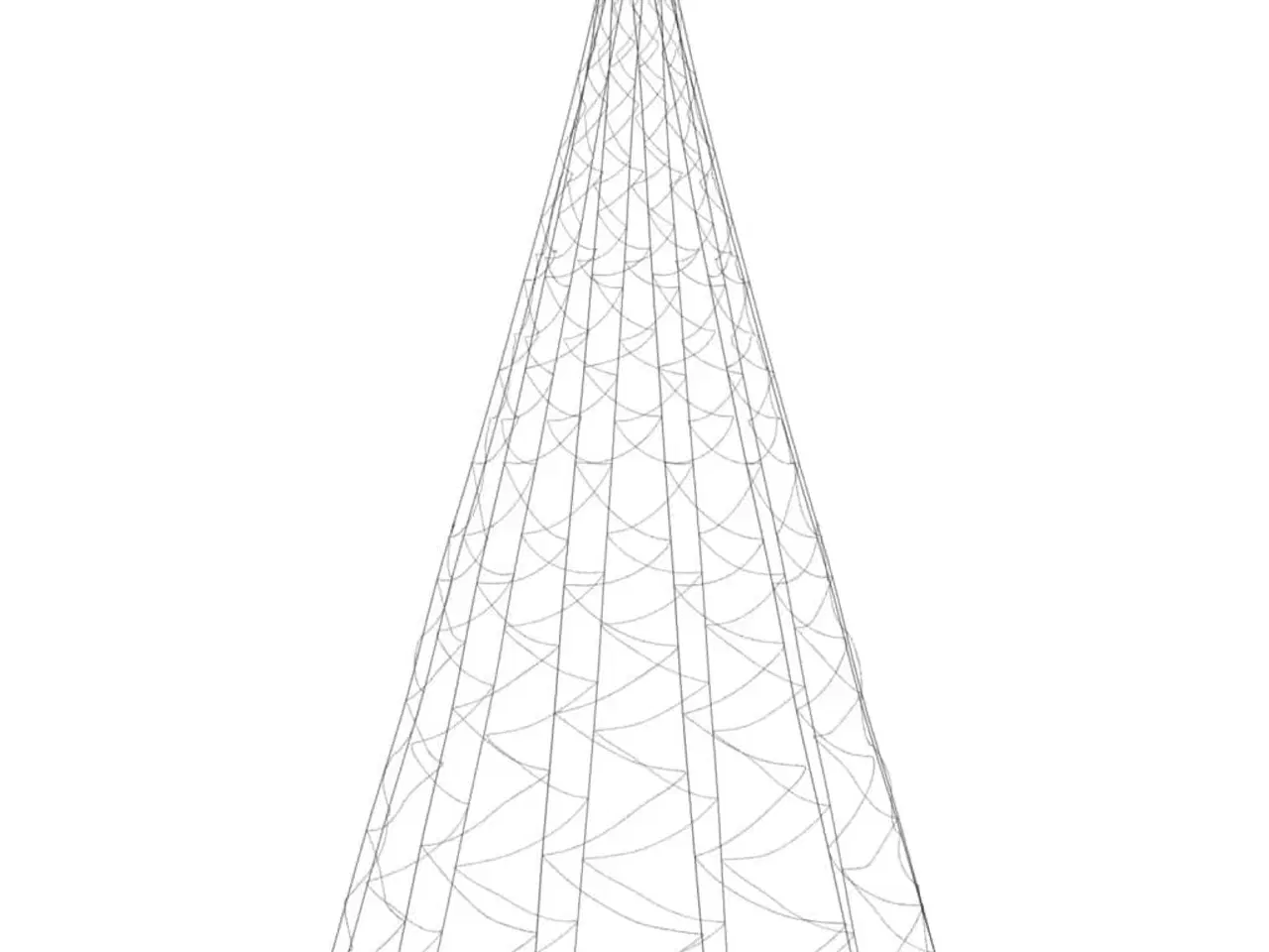 Billede 2 - Juletræ til flagstang 3000 LED'er 800 cm varmt hvidt lys
