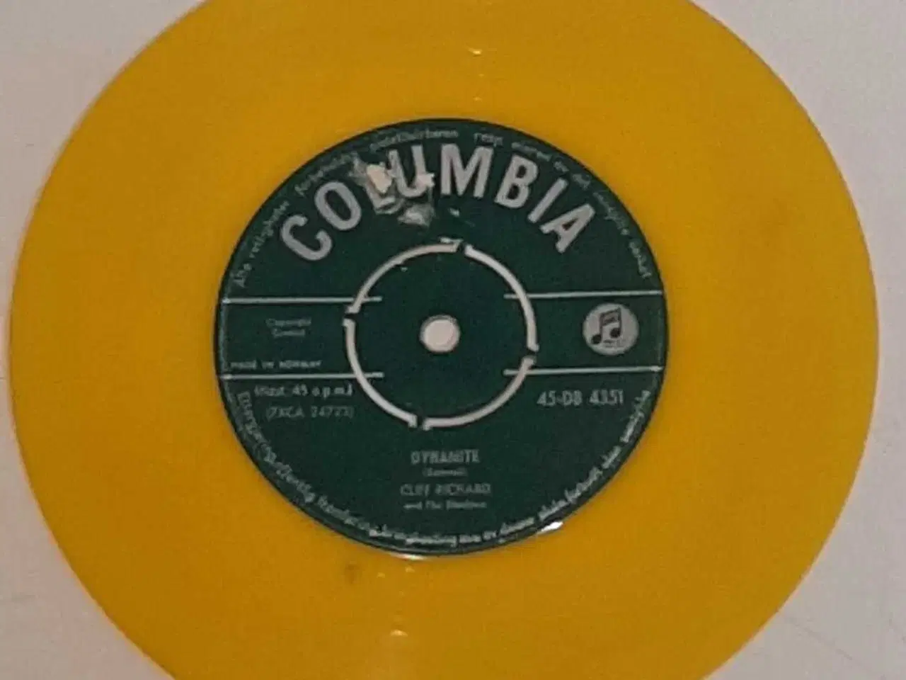 Billede 1 - Cliff Richards GUL single 