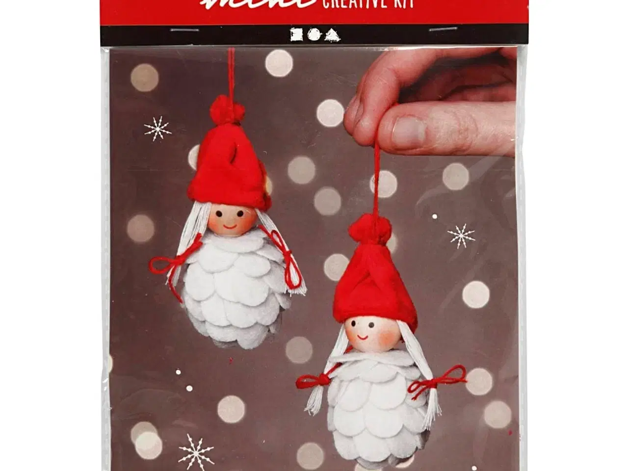 Billede 1 - Mini DIY Kit, nissepiger, H: 8 cm, 1 pk.