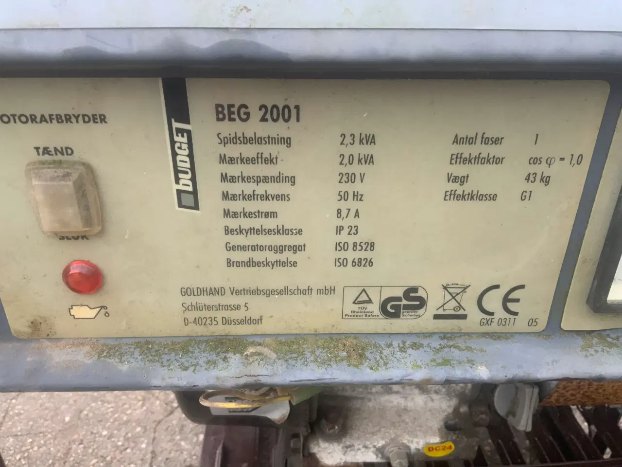 Billede 2 - Benzingenerator med udgang på 230V