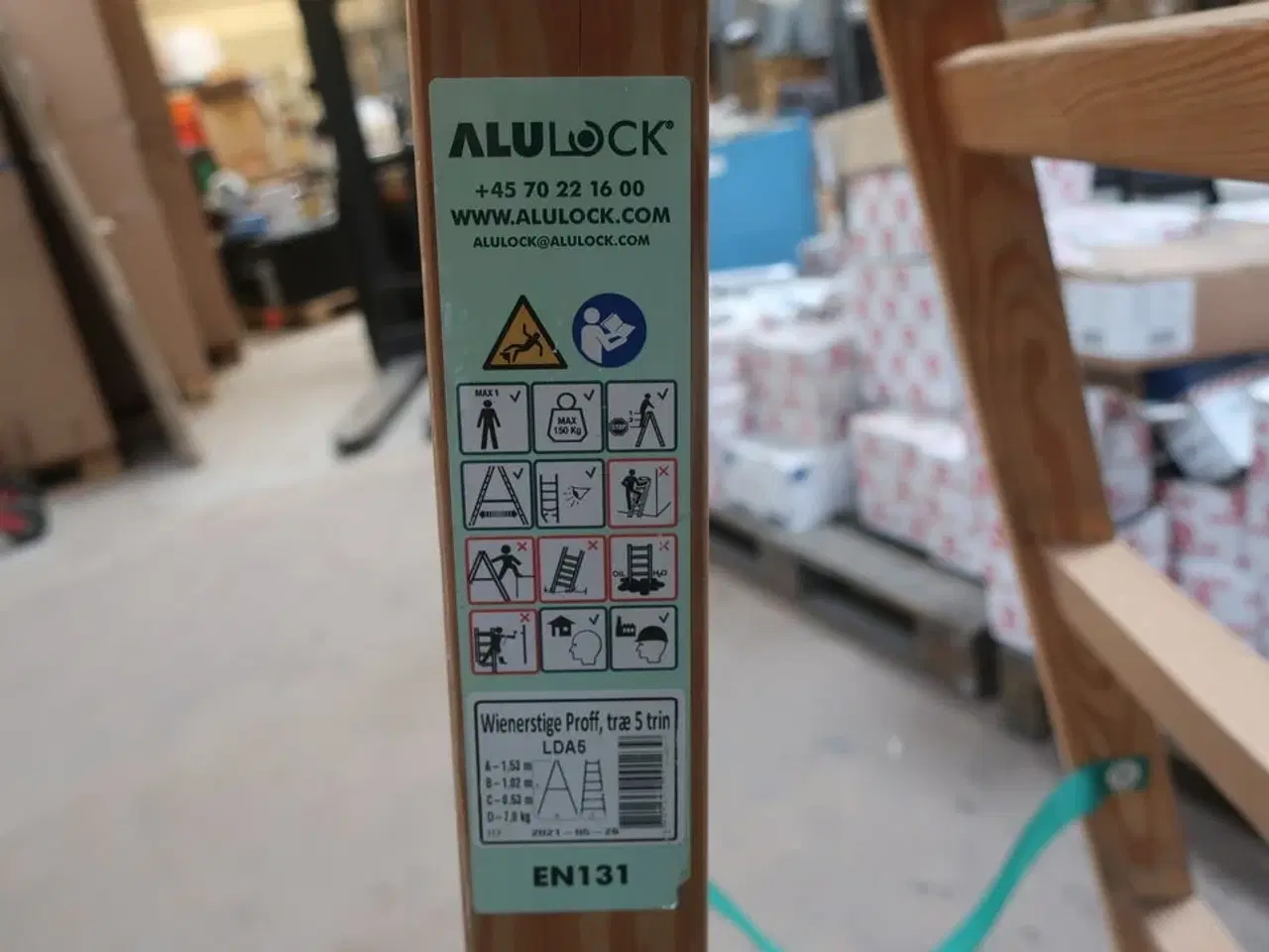 Billede 4 - Træwienerstige 5 trin ALULOCK