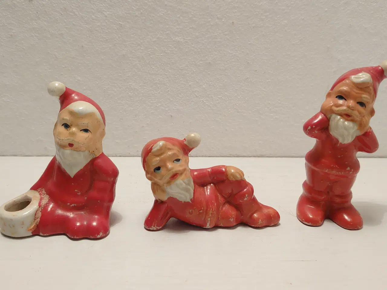 Billede 1 - 3 gamle porcelænsnisser i fin stand. Højeste 8cm.