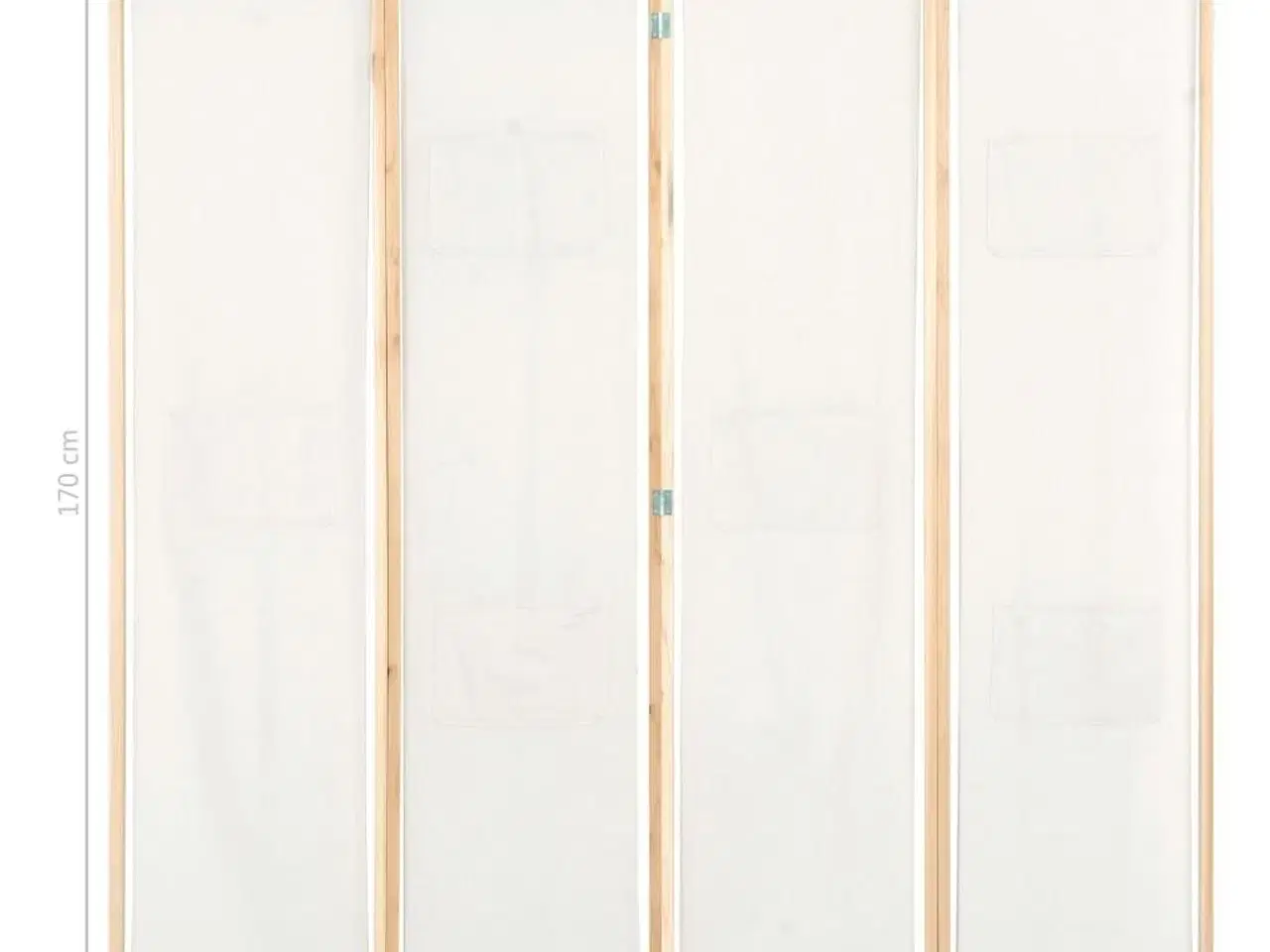 Billede 8 - 4-panels rumdeler 160 x 170 x 4 cm stof cremefarvet