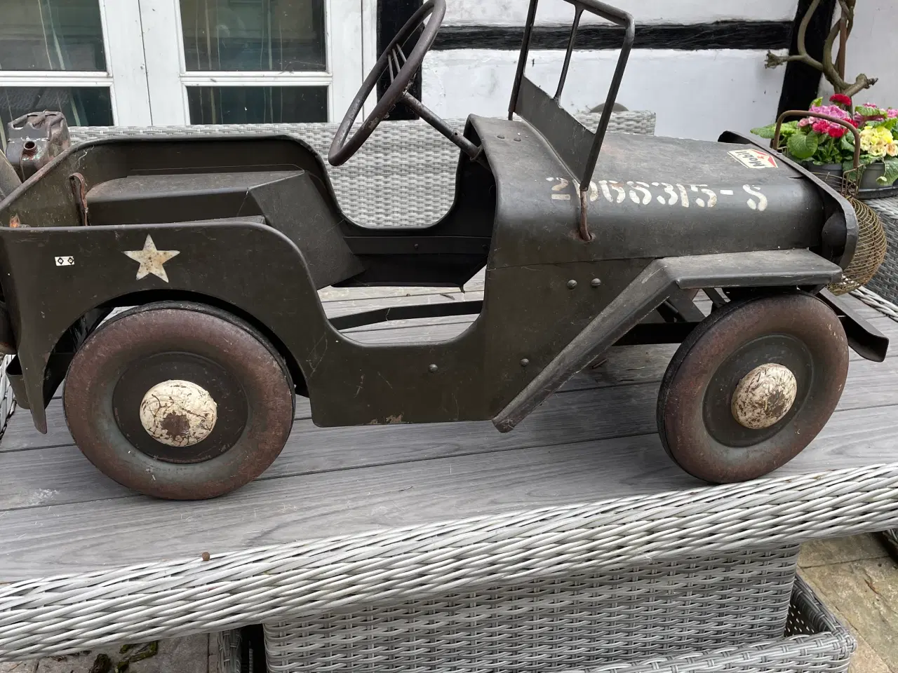 Billede 8 - Gl. pedalbil / trædebil militær Jeep