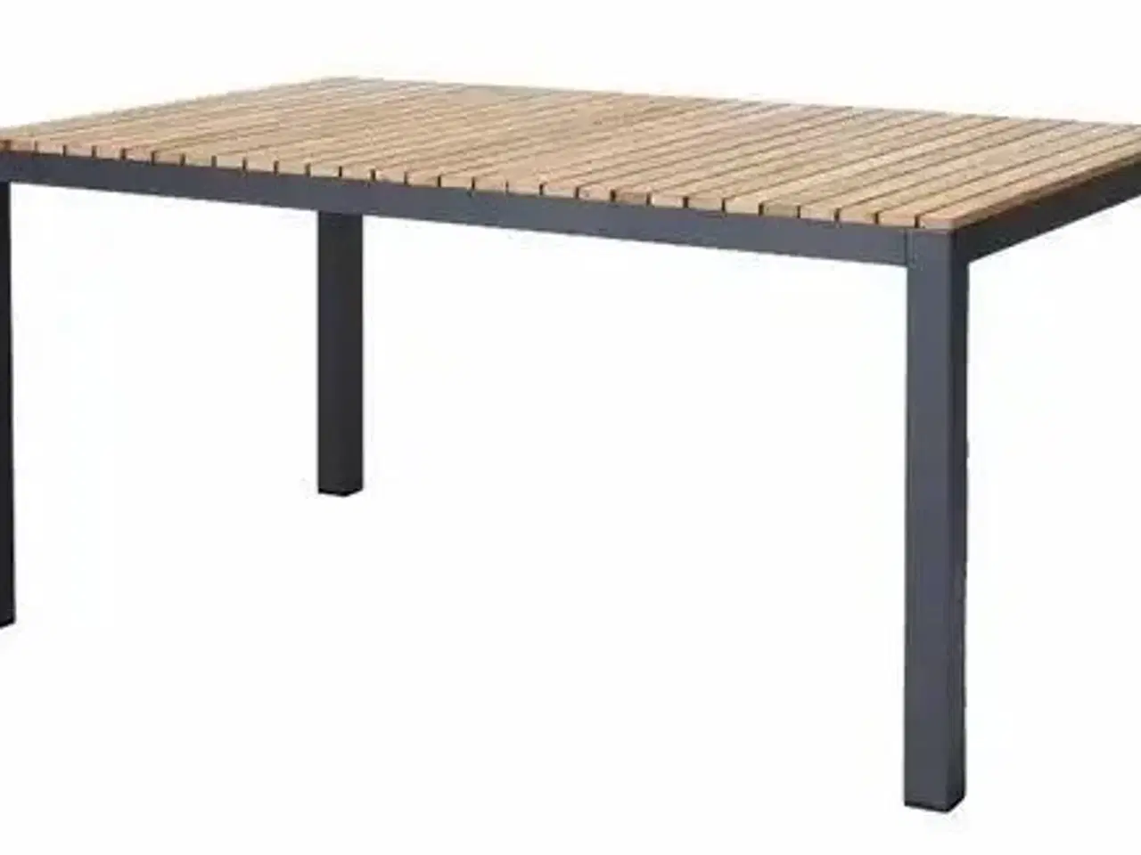 Billede 3 - Havemøbelsæt med teak bord og stole ( bord og 4 blå stole )