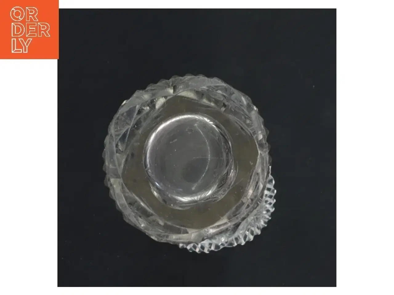 Billede 2 - Glasvase med indgraveret mønster (str. 17 cm)