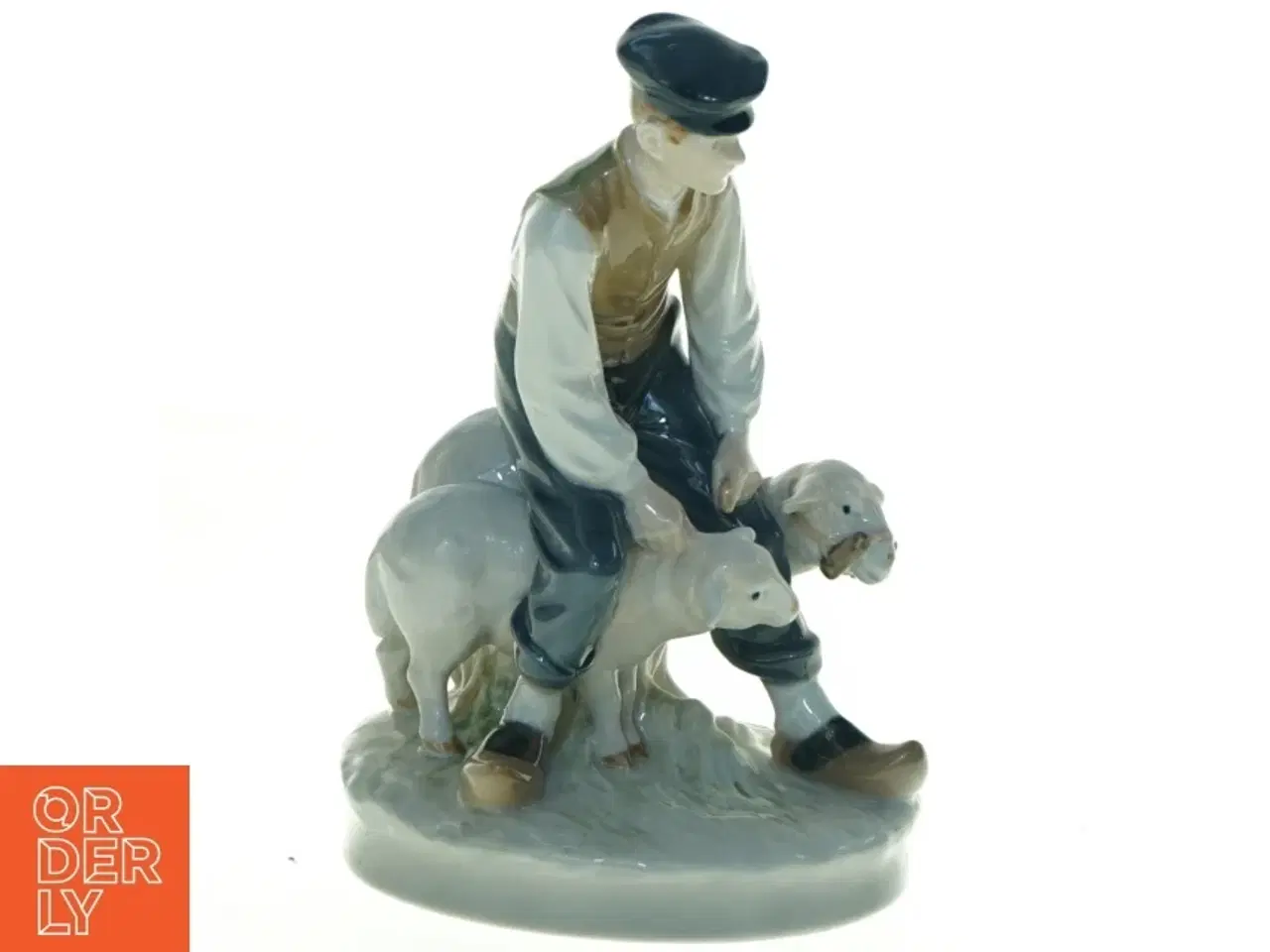 Billede 8 - Fårehyrde figur i porcelæn fra Royal Copenhagen (str. 21 x 14 cm)