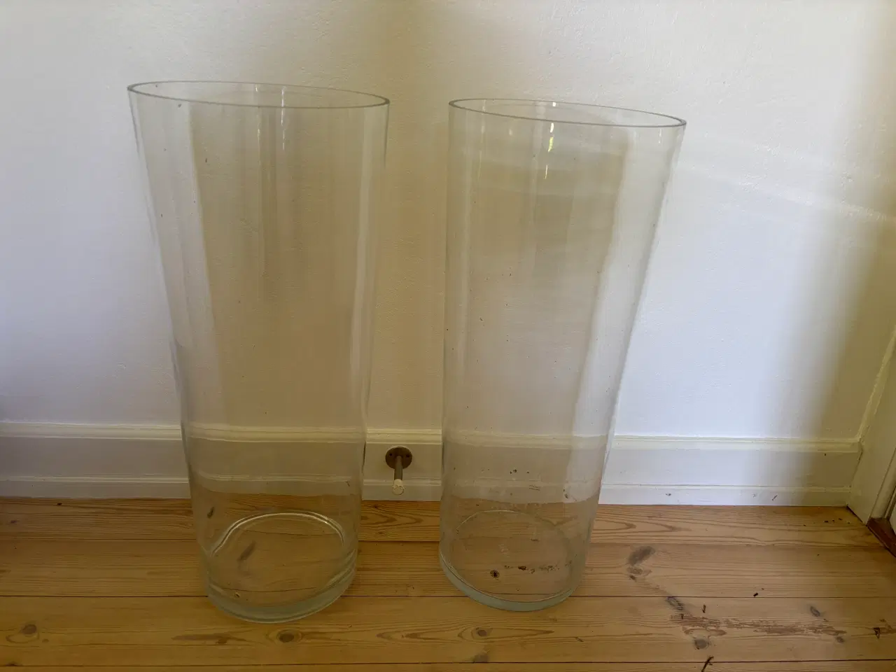 Billede 1 - 2 x gulvvaser i glas 