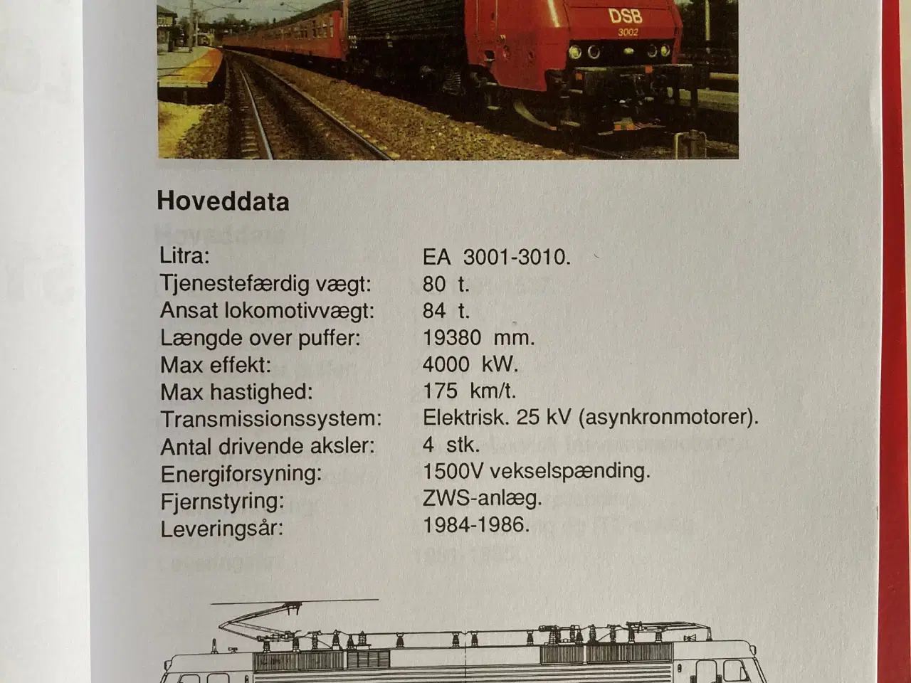 Billede 4 - DSB A4 hæfte "Trækkrafmateriel for Fjerntrafik"