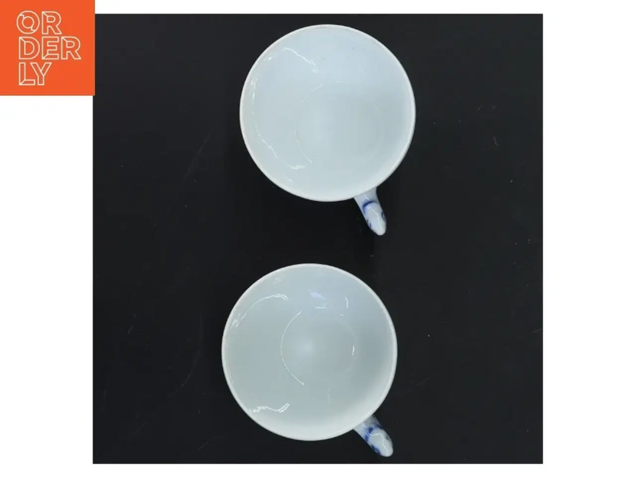 Billede 3 - Par blå-hvide porcelænskopper fra B&G (str. 6,5 cm x 7 ø cm)
