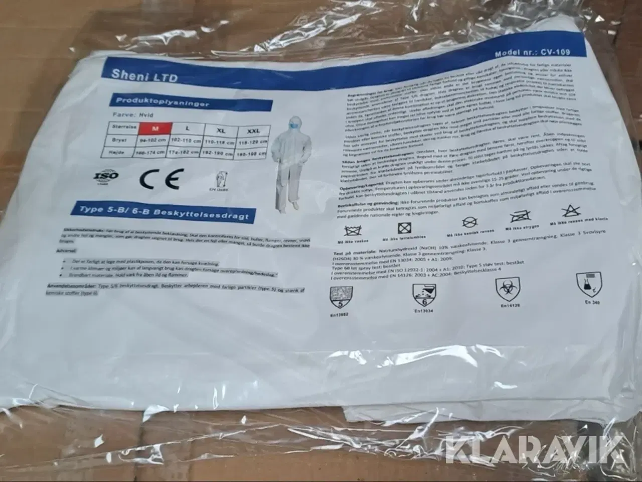 Billede 1 - Sikkerhedsdragter Sheni LTD Cv-109 - 1000 styk