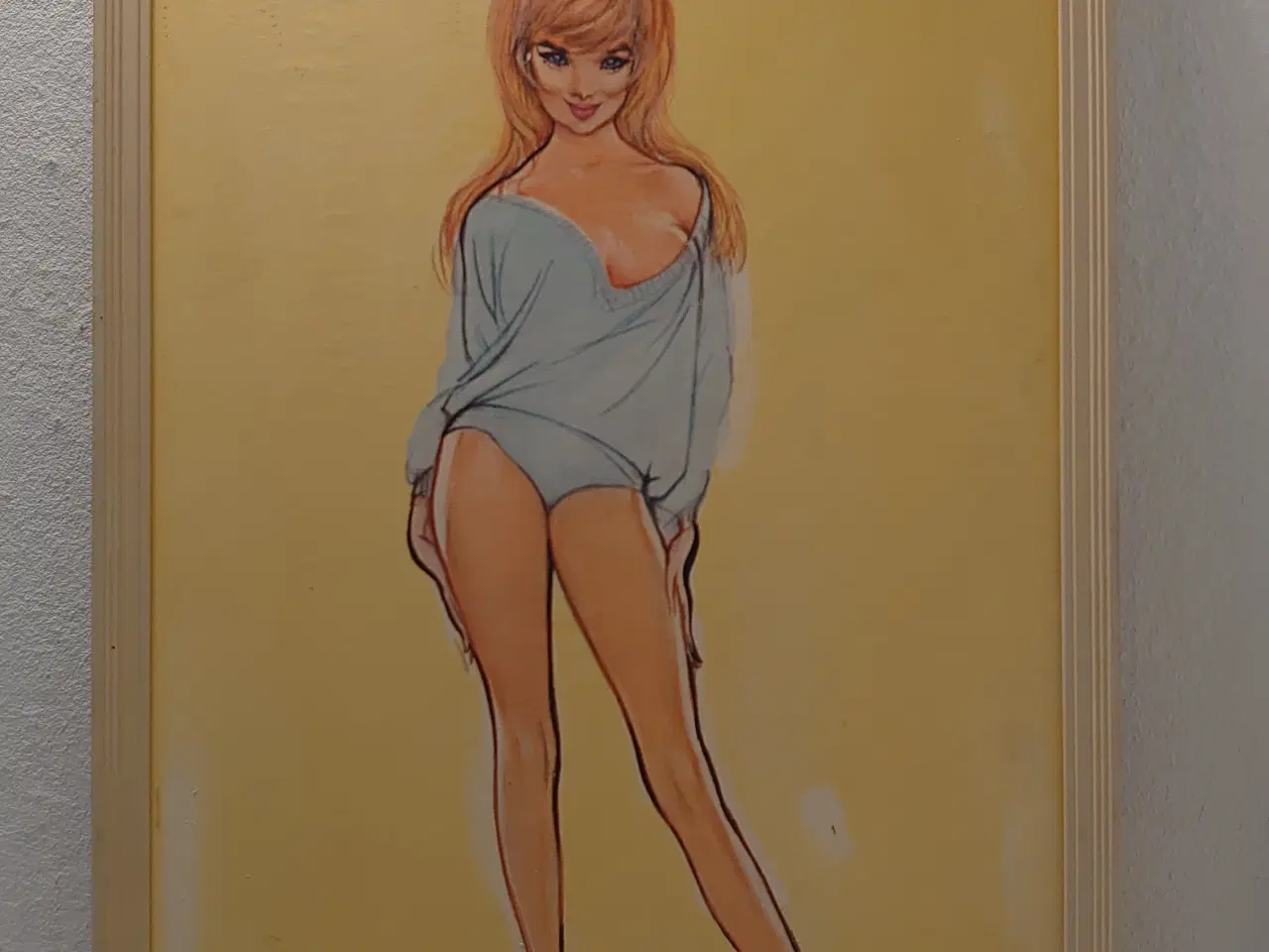 Billede 1 - Christel tegning indrammet. (26,5 x 39)cm. 1959