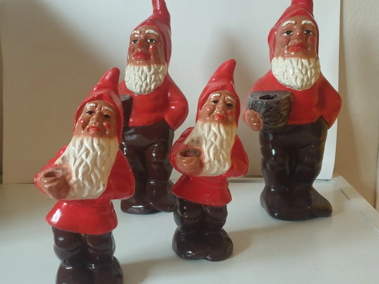 Billede 2 - 4 Antikke Store Nisser i Rødler