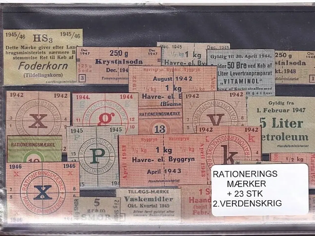 Billede 1 - Rationeringsmærker  23 Stk. - 2. Verdenskrig