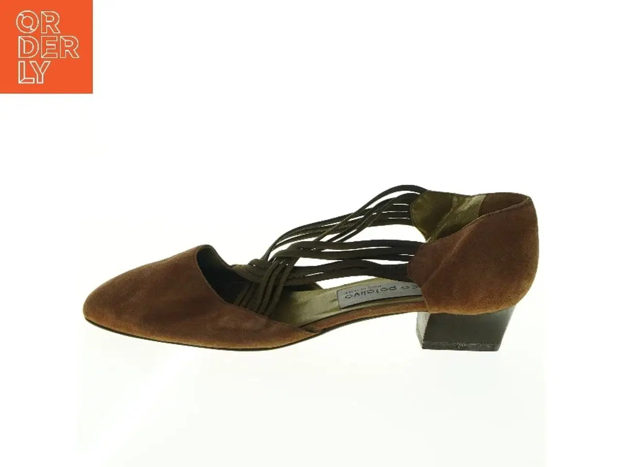 Billede 1 - Brune ruskindssandaler med snøre fra Franco Potalivo (str. 39)