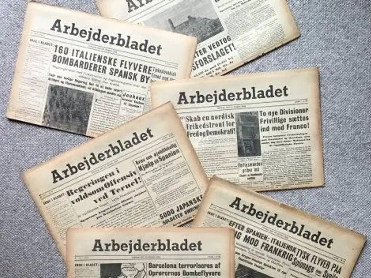 Billede 1 - Aviser - Arbejderbladet - Den Spanske Borgerkrig