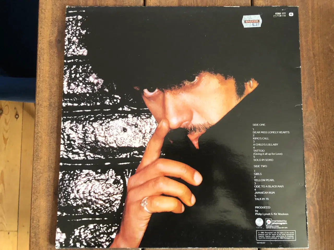 Billede 2 - LP. philip Lynott.(Thin Lizzy)VG+/VG+