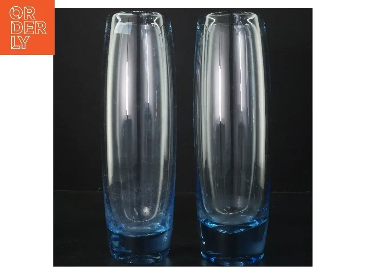Billede 1 - 2 stk. Holmegaard Rondo vase – 28 cm – Per Lütken (str. Ø 7 cm længde 28 cm)