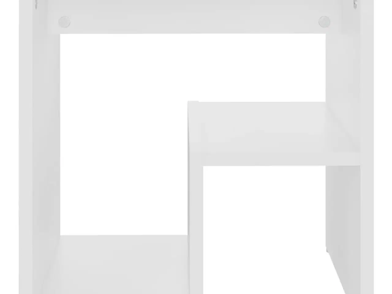 Billede 4 - Sengebord 40x30x40 cm konstrueret træ hvid