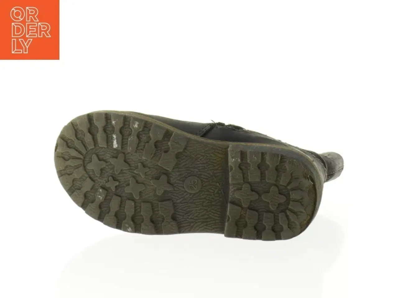 Billede 2 - Sorte læderstøvler med spænder (str. 25)