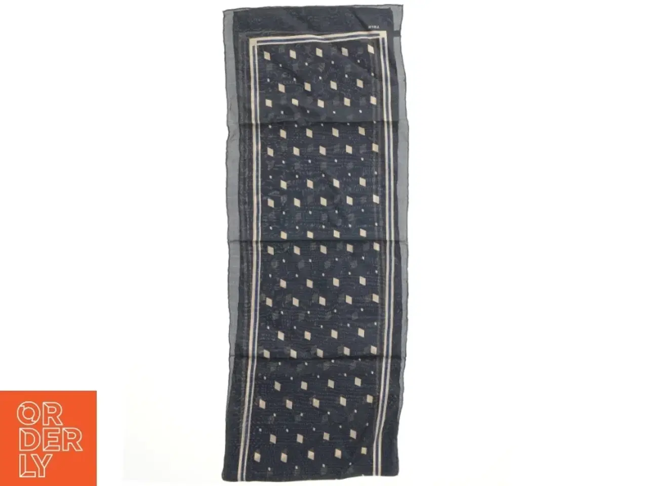 Billede 1 - Mønstret Vintage Silke tørklæde (str. 142 x 27 cm)