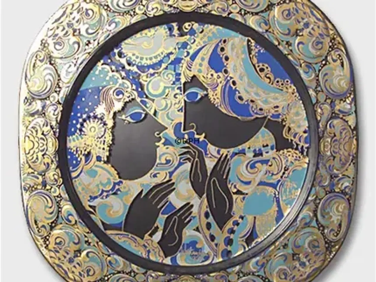 Billede 1 - Bjørn Wiinblad juleplatte glas 1977