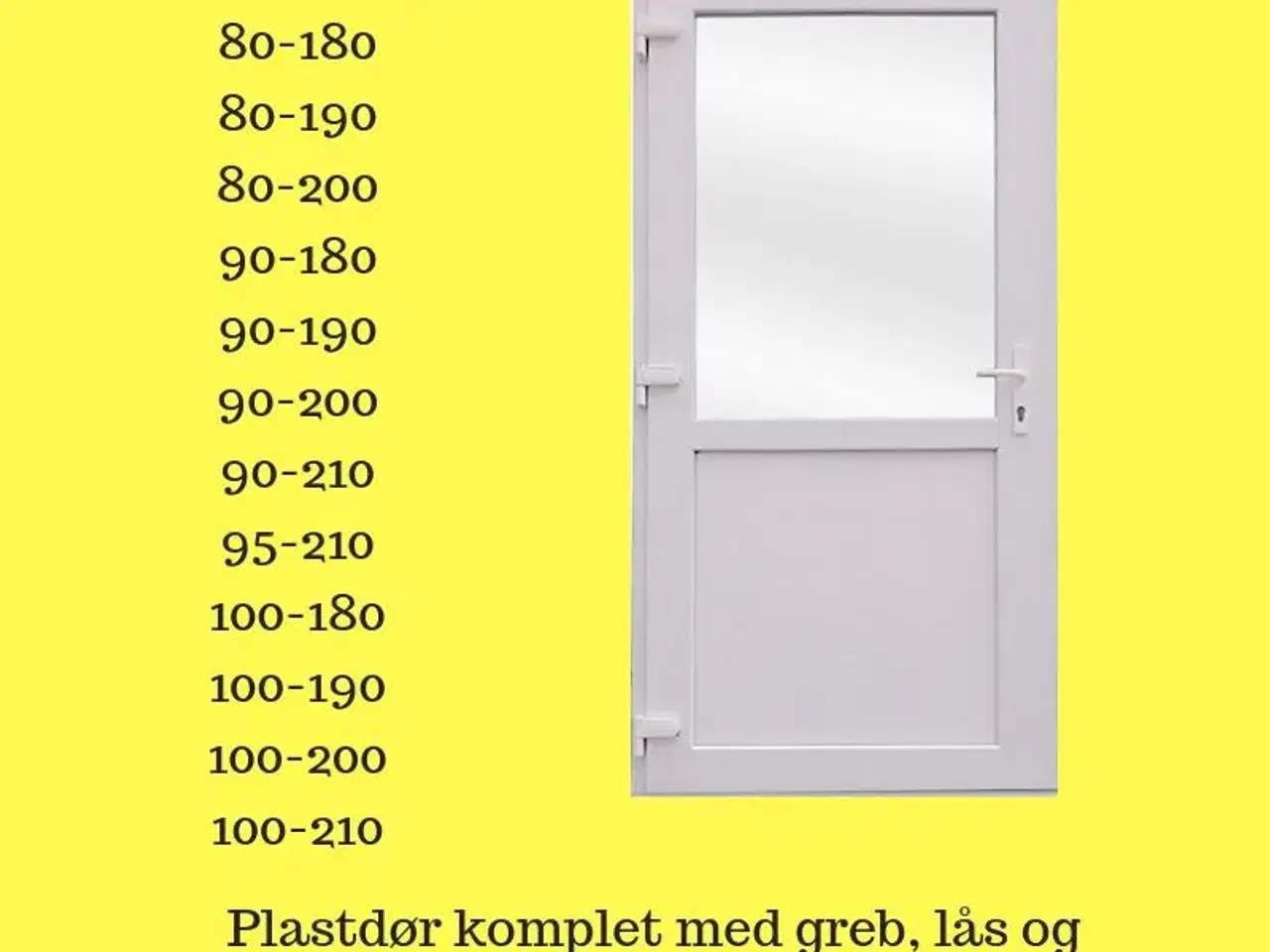 Billede 9 - PVC dør. Ny H 200