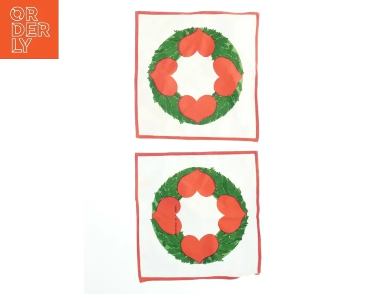 Billede 3 - Juleduge med hjerte design (str. 27x26 cm)