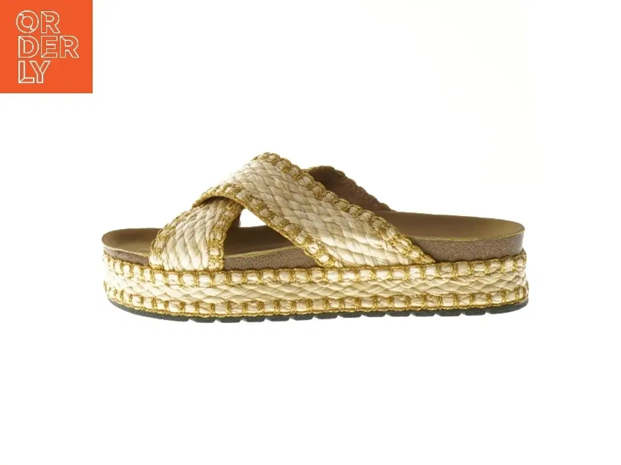 Billede 1 - Flade sandaler med flettet strop fra VIRUCCI (str. 37 )