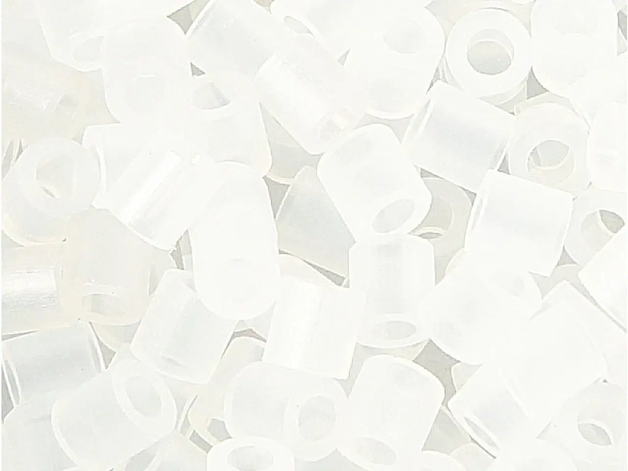 Billede 1 - Rørperler, str. 5x5 mm, hulstr. 2,5 mm, medium, klar transparent (32264), 1100stk./ 1 pk.
