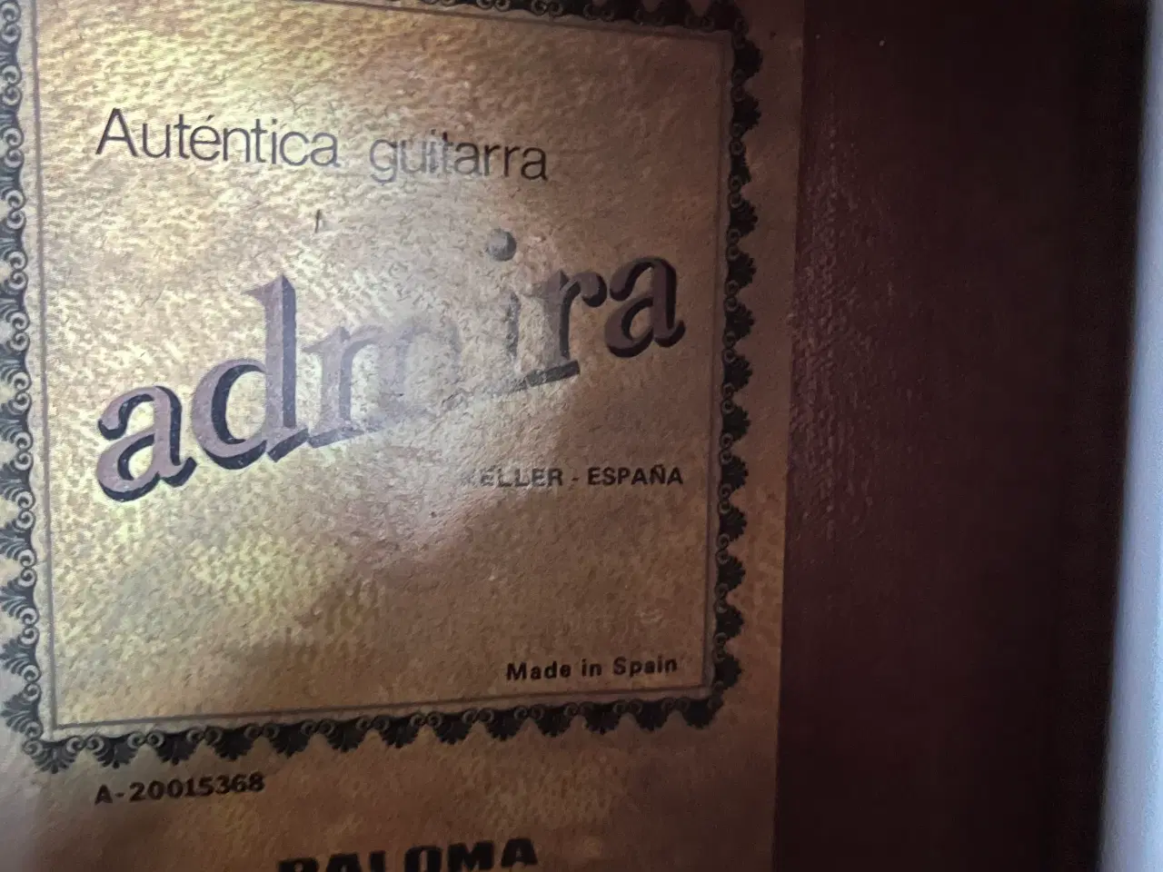 Billede 2 - Guitar Admira - Paloma