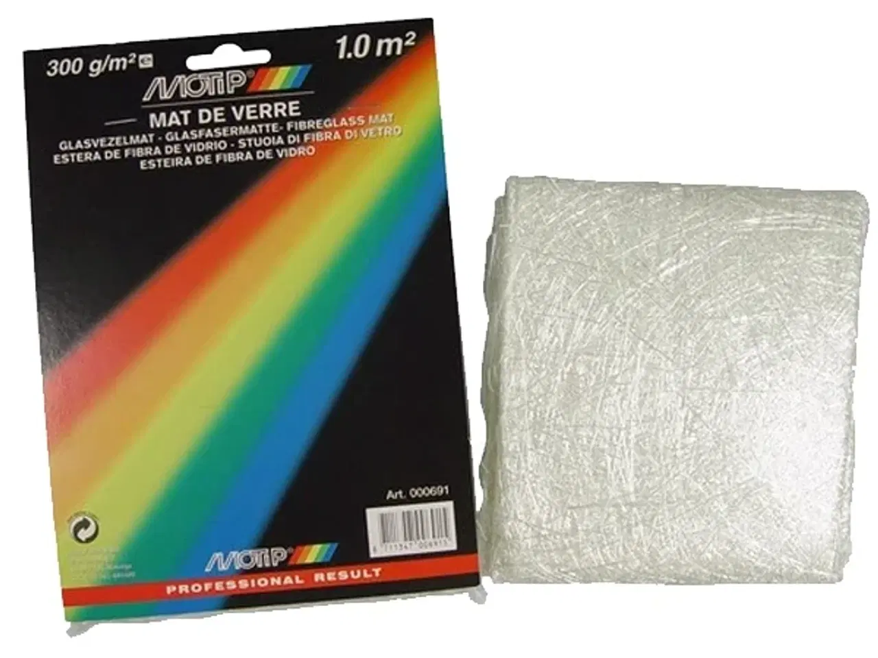 Billede 1 - Motip glasfibermåtte ½ kvm. 125 x 40 cm