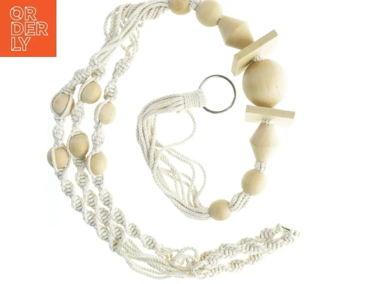 Billede 4 - Dekorativ snor med træperler (str. 130 cm)