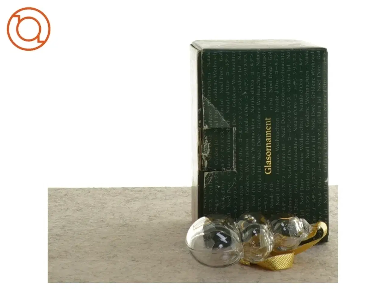 Billede 3 - Julepynt, smuk bamse i glas, golden christmas fra Holmegaard (str. 11 x 7 cm)