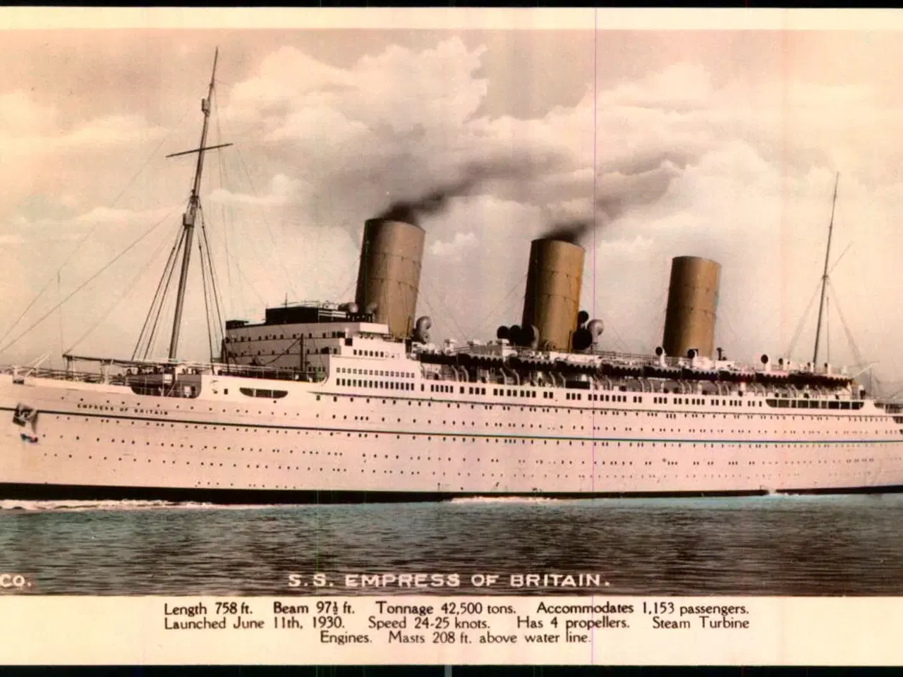 Billede 1 - S.S. Empress og Britain - M& Co u/n - Ubrugt