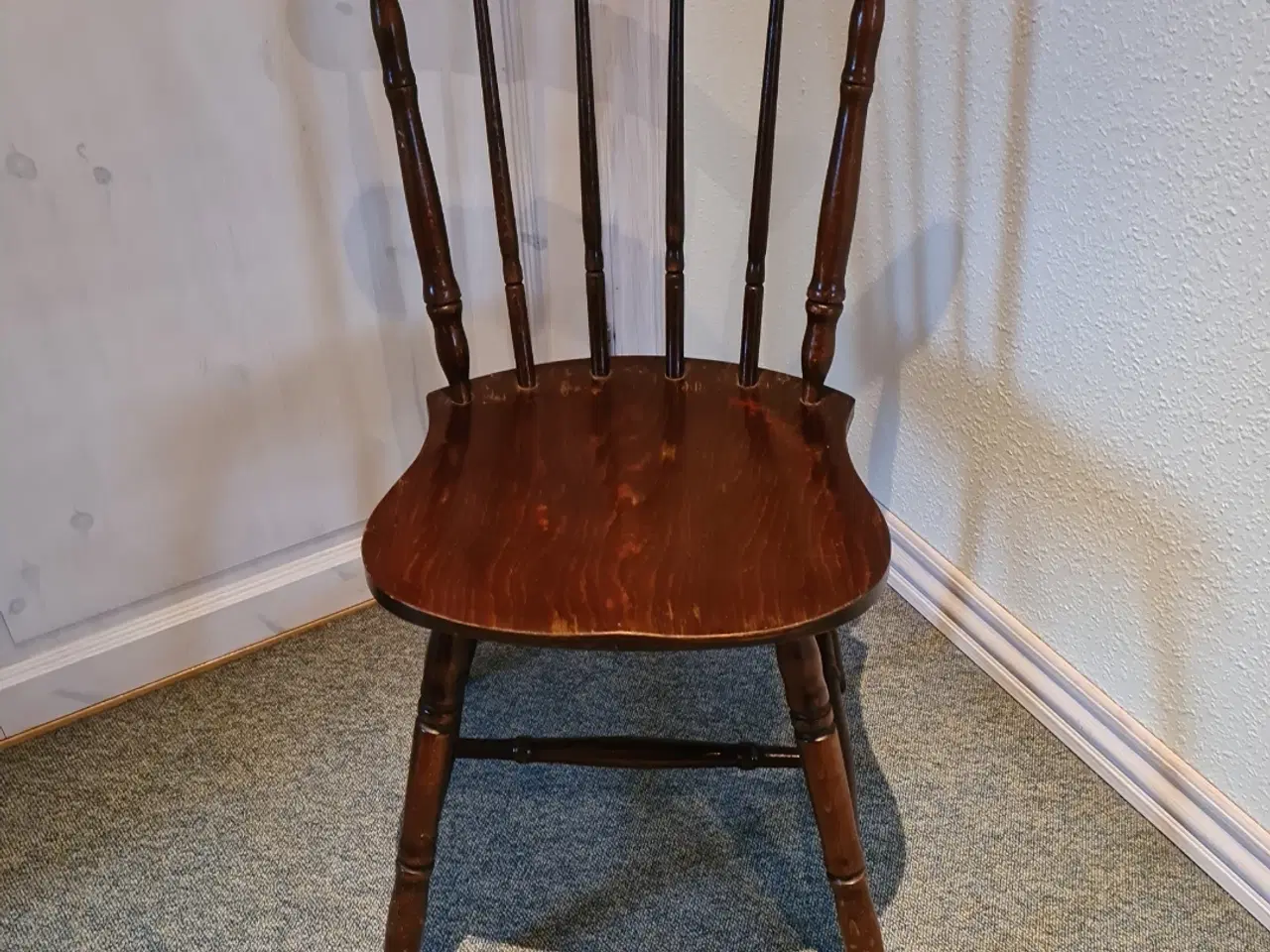 Billede 4 - 6 stk brune Farstrup reto pindstole 