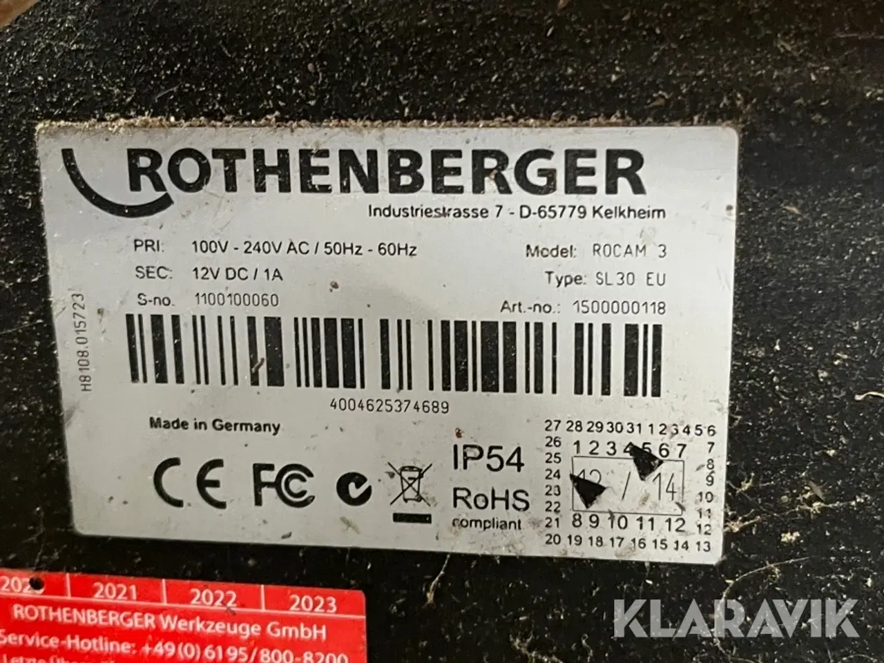 Billede 10 - Kamera ROTHENBERGER ROCAM 3 CL 30 EU