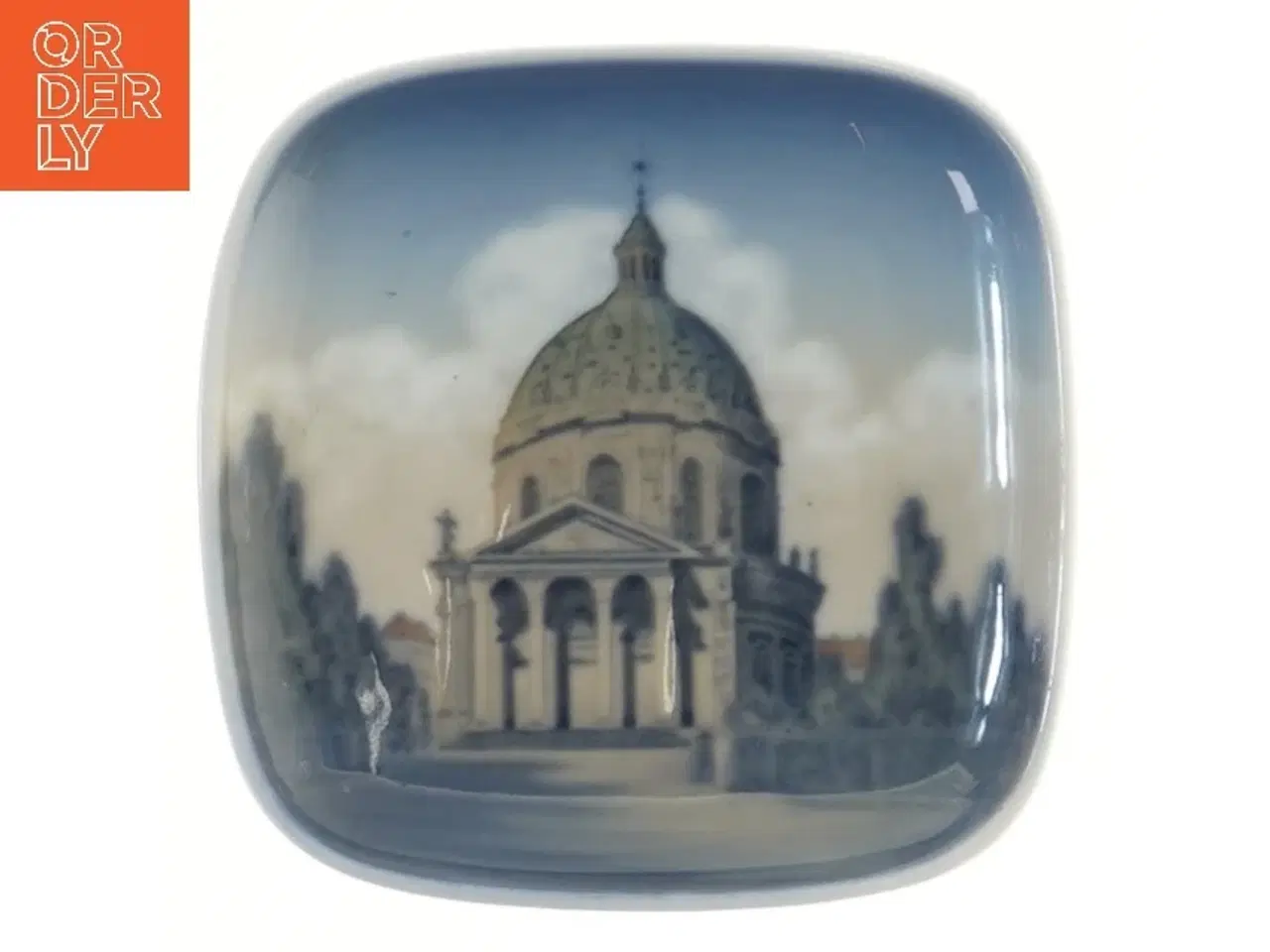 Billede 1 - askebæger/  med Marmorkirken motiv fra Royal Copenhagen (str. 13x13 cm)