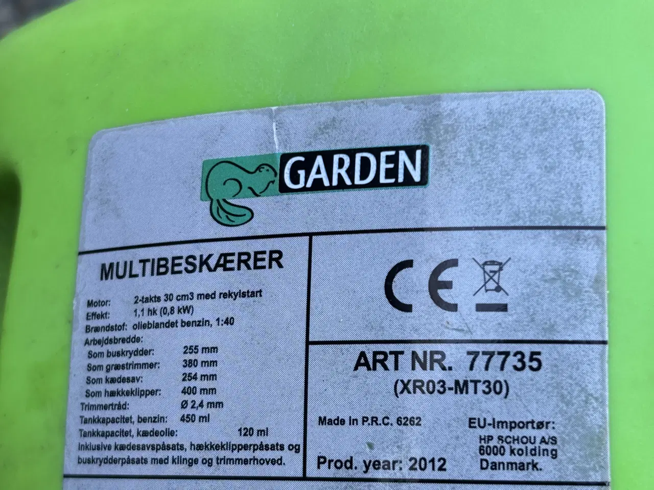 Billede 2 - Garden Motor Multibeskærer 