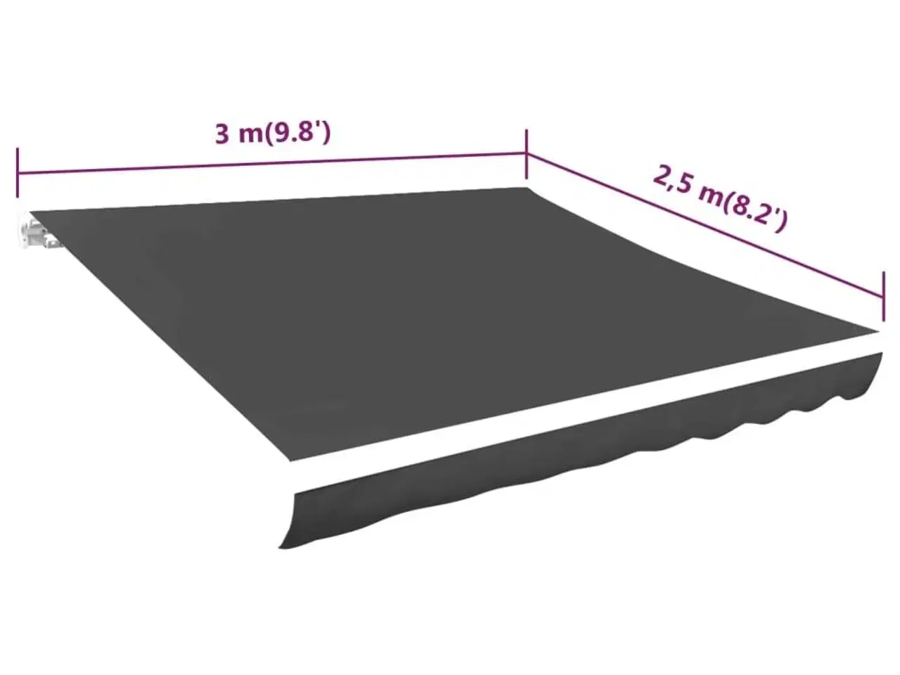 Billede 5 - Markisedug 300x250 cm antracitgrå