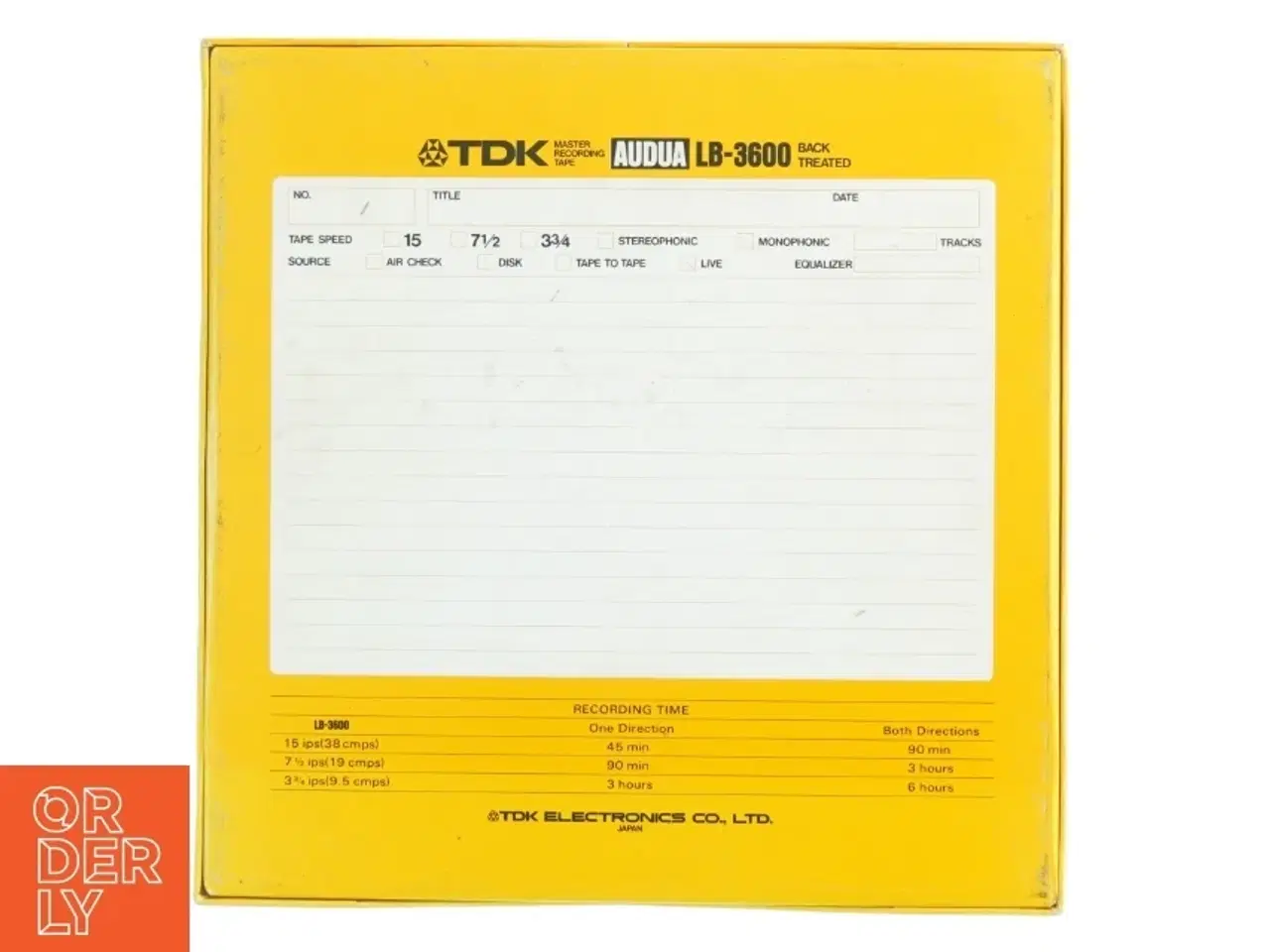 Billede 6 - TDK Audua LB-3600 Master Recording Tape på NAB metalspole (str. 28 x 28 x 2 cm)